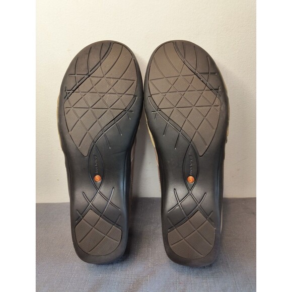 CLARKS 63784 Unstructured Strappy Leather Loafers Mary Janes - Tan 9M Ladies - Picture 5 of 9